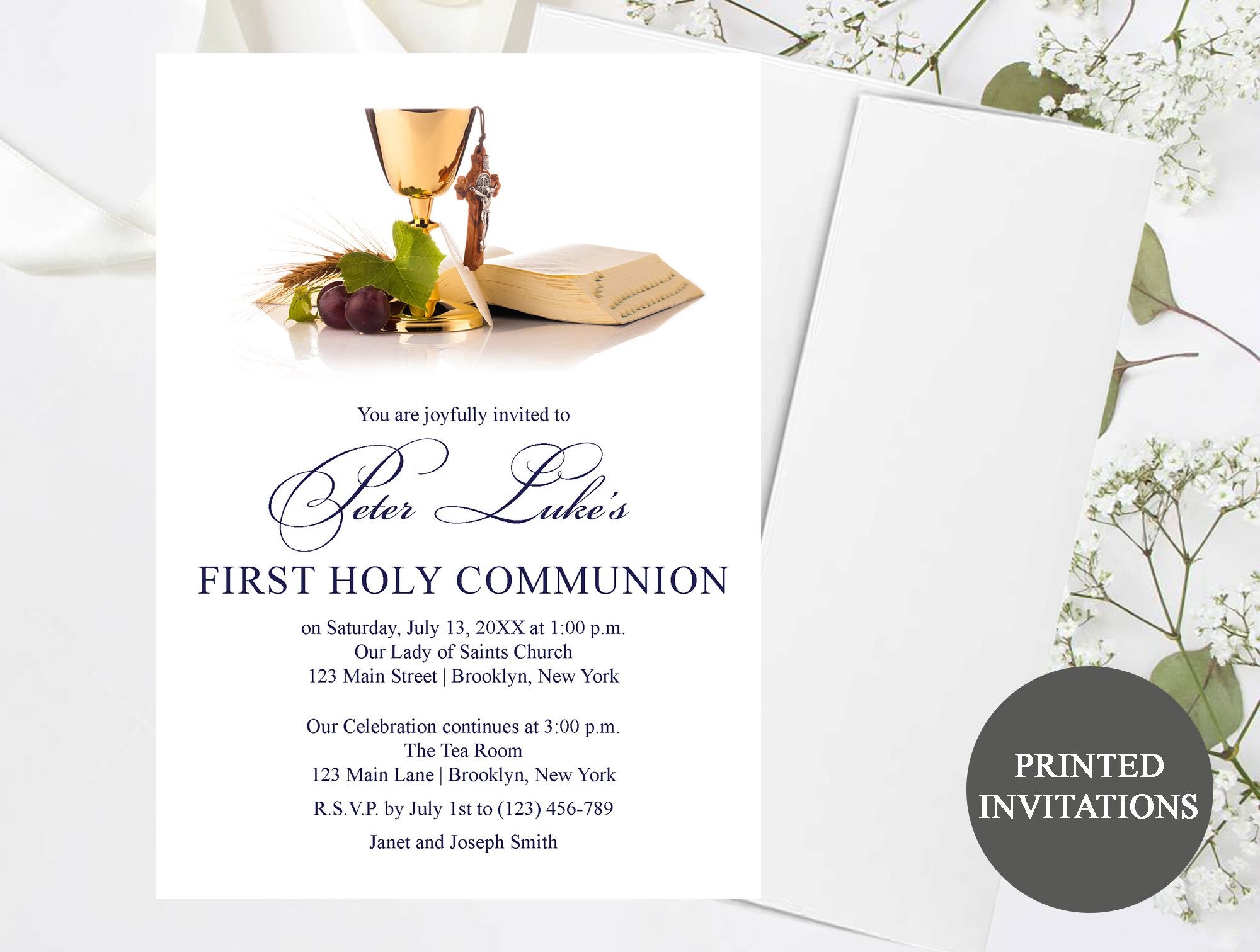 Blank Holy Communion Invitation Template Dev onallcylinders