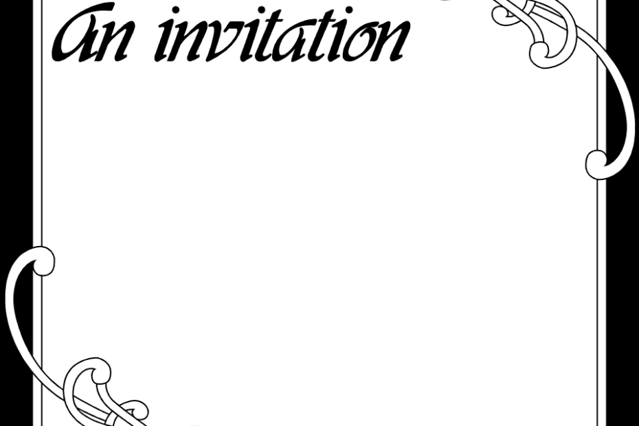 Blank Party Invitation Template