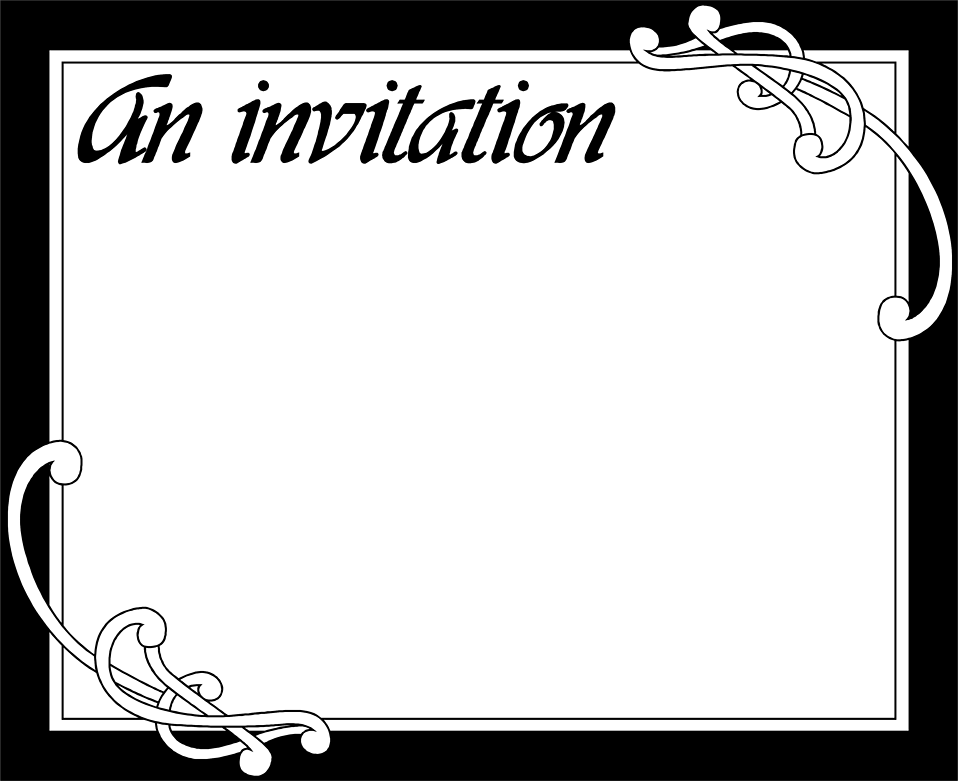 Blank Party Invitation Template