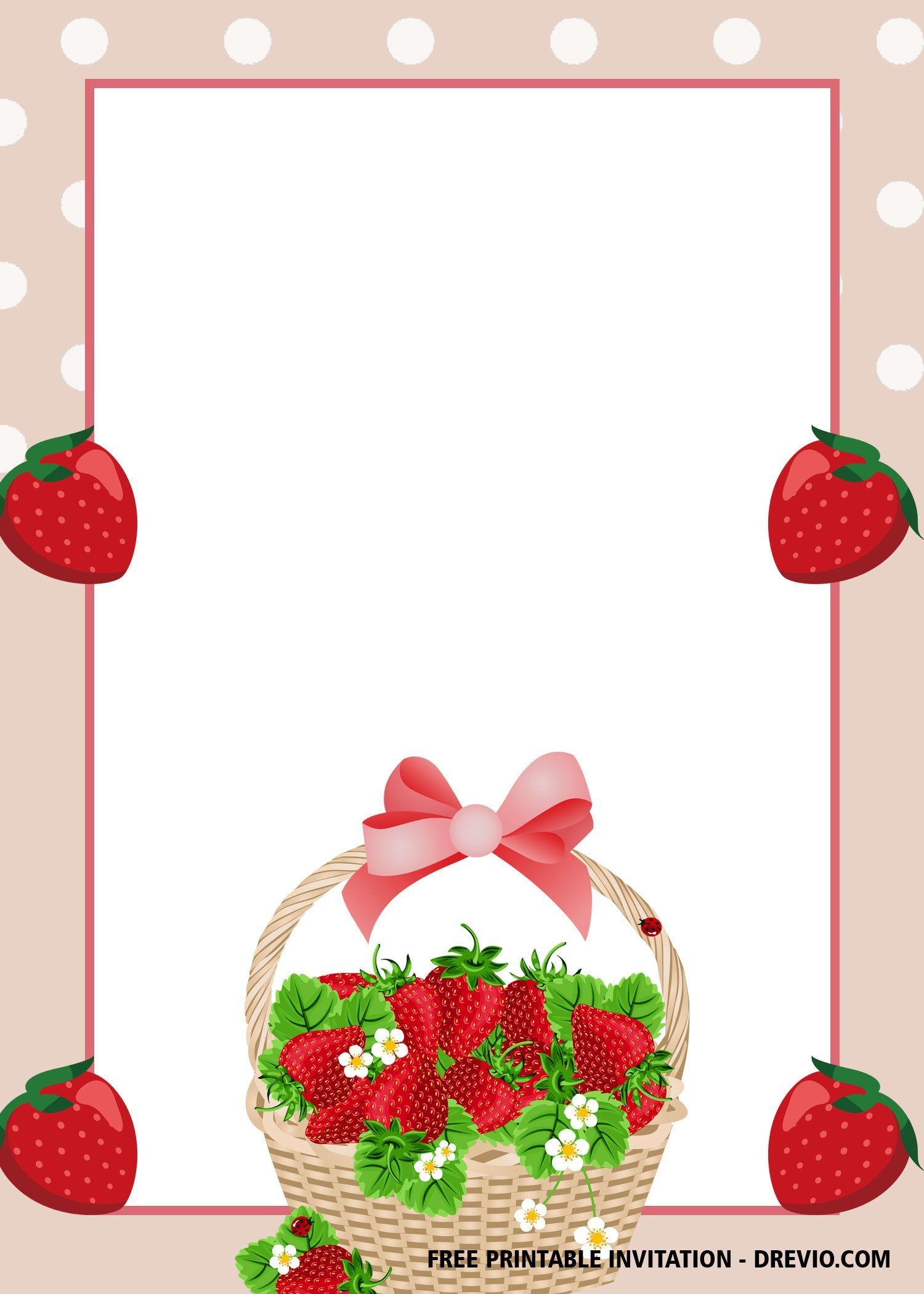 Blank Strawberry Shortcake Invitation Template Dev onallcylinders