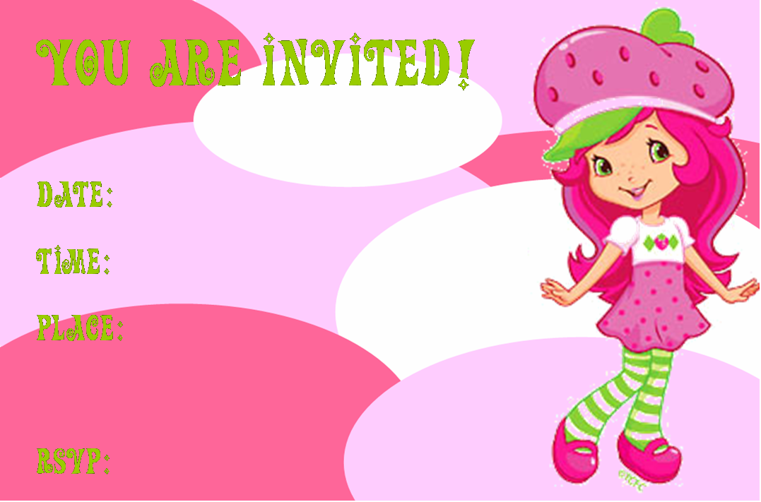 Blank Strawberry Shortcake Invitation Template Dev onallcylinders