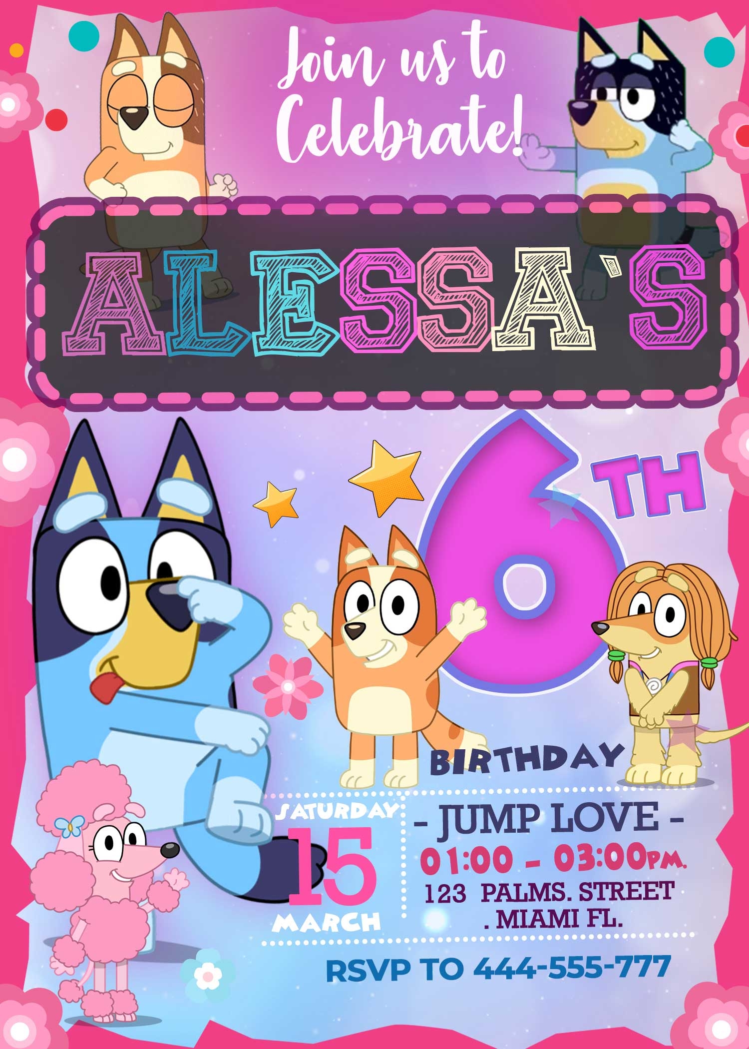Bluey Birthday Invitation Bluey Digital Invitation Bluey 41 OFF