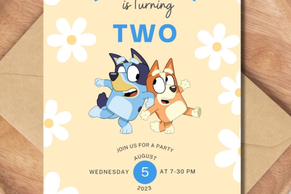 Bluey Birthday Invitation Bluey Invitation Template Editable Bilarasa