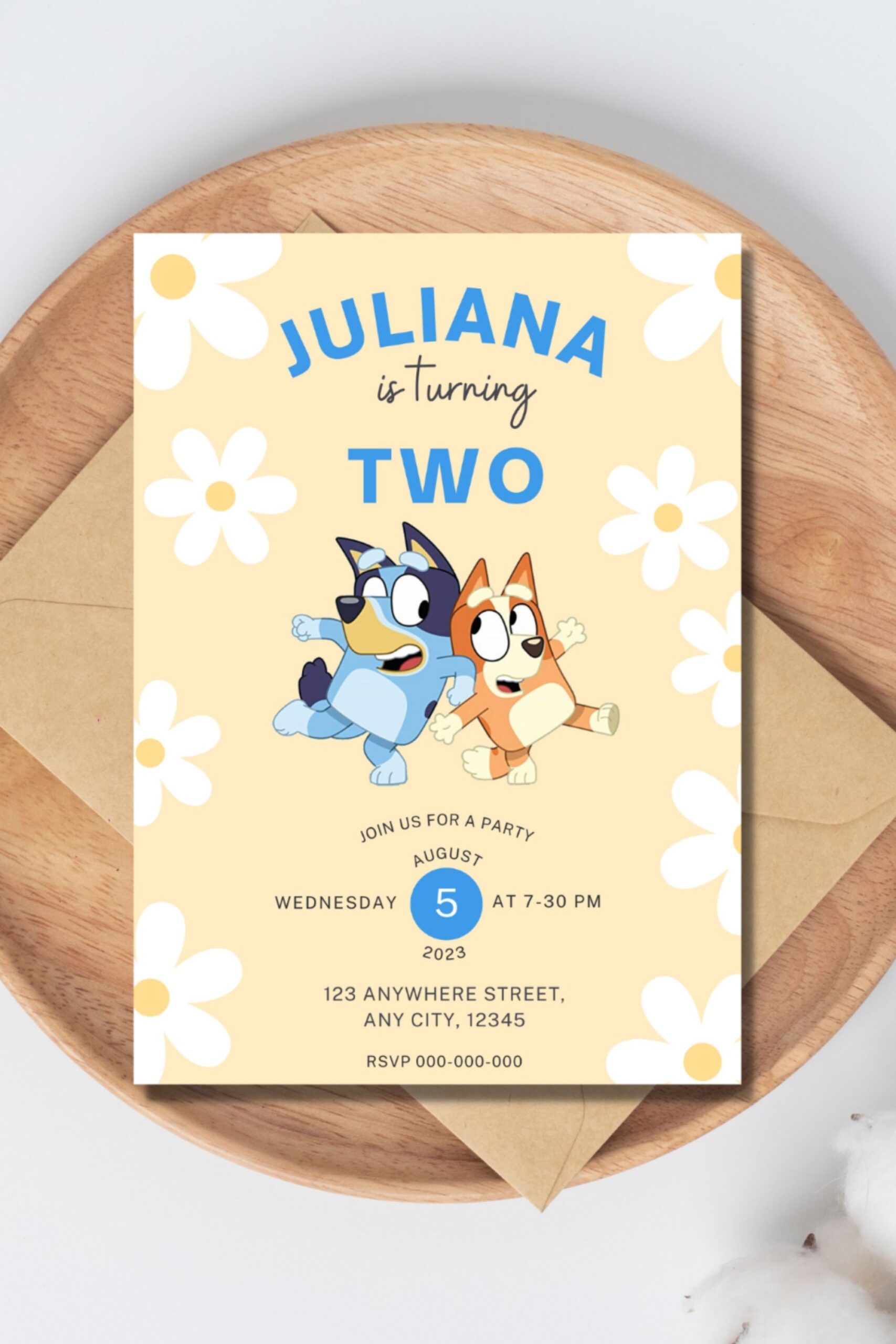 Bluey Birthday Invitation Bluey Invitation Template Editable Bilarasa
