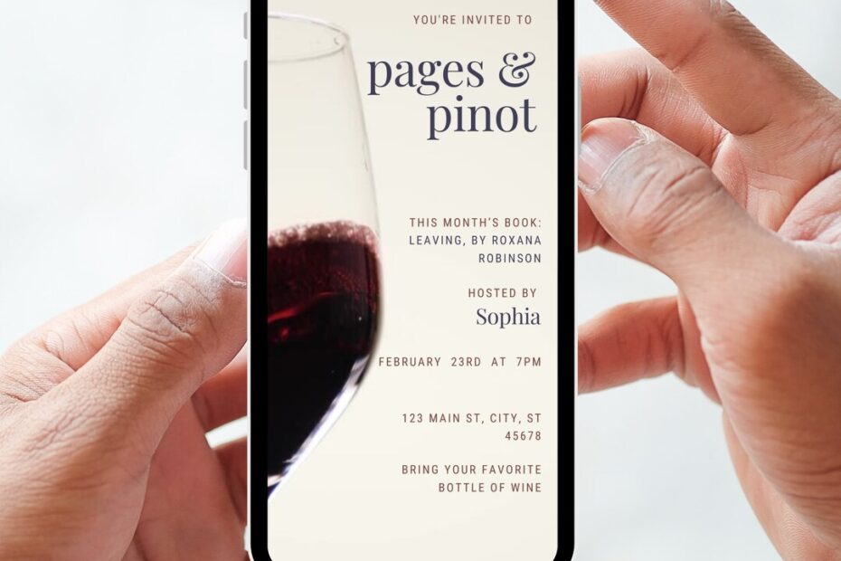 BOOK CLUB Invitation Template Book Club Invite Social Media Book Club