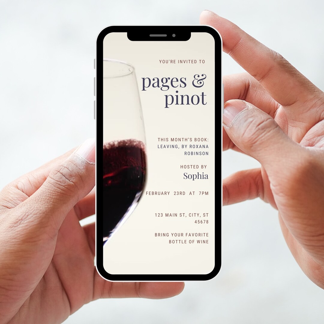 BOOK CLUB Invitation Template Book Club Invite Social Media Book Club 