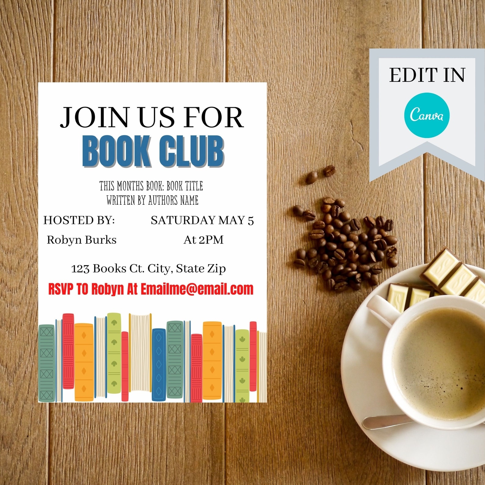 Book Club Invitation Template Book Club Invitation Template