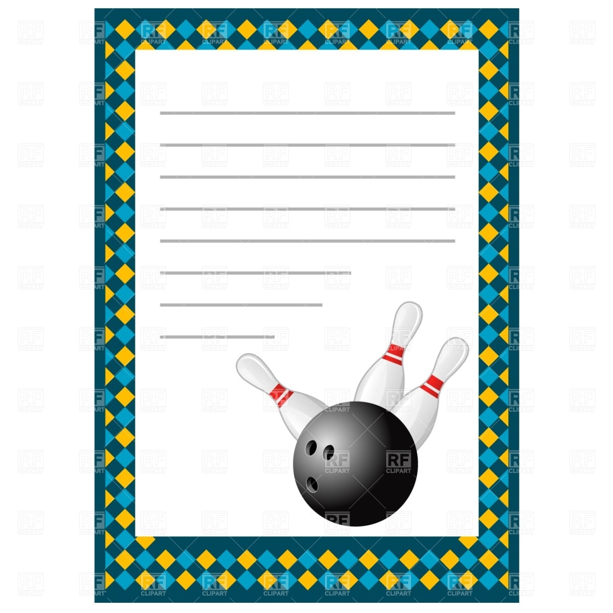 Bowling Invitation Template