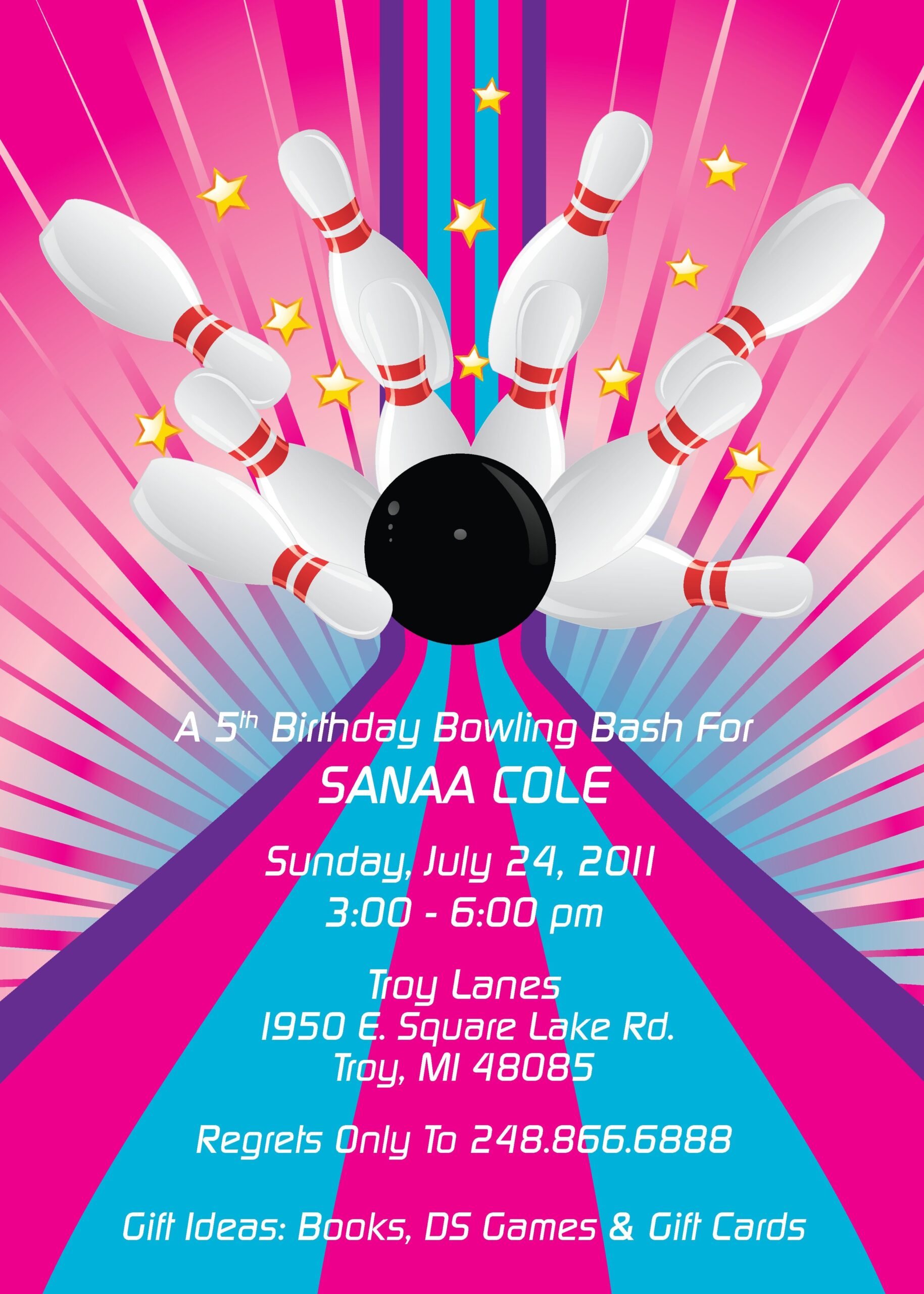 Bowling Invitation Template