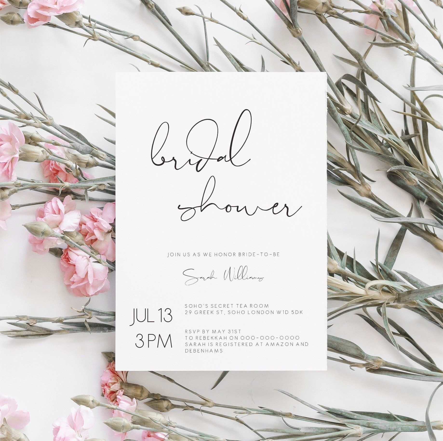 Bridal Shower Invites Templates
