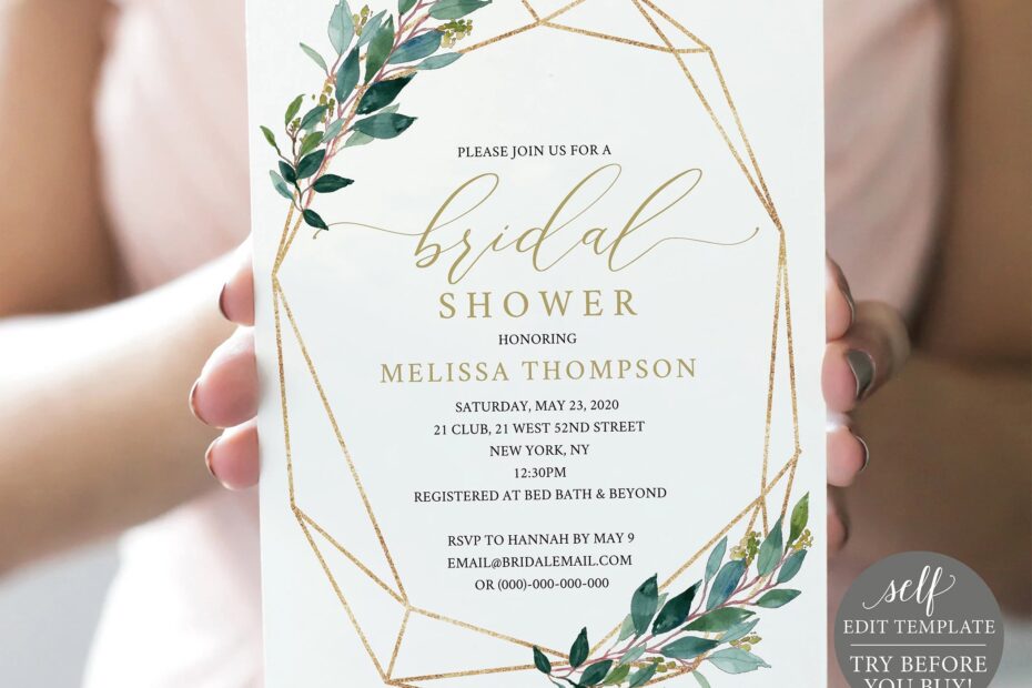 Bridal Shower Invites Templates