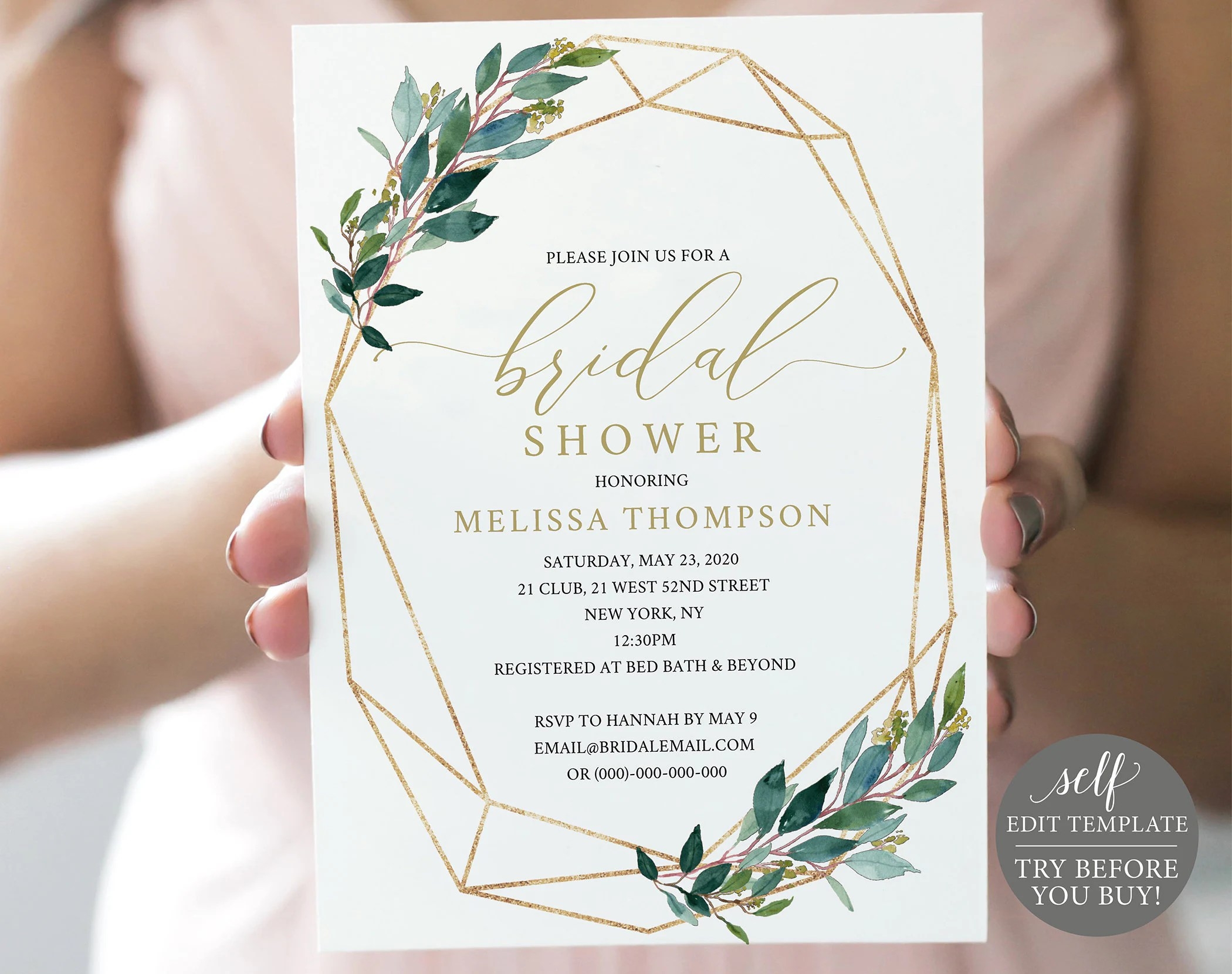 Bridal Shower Invites Templates