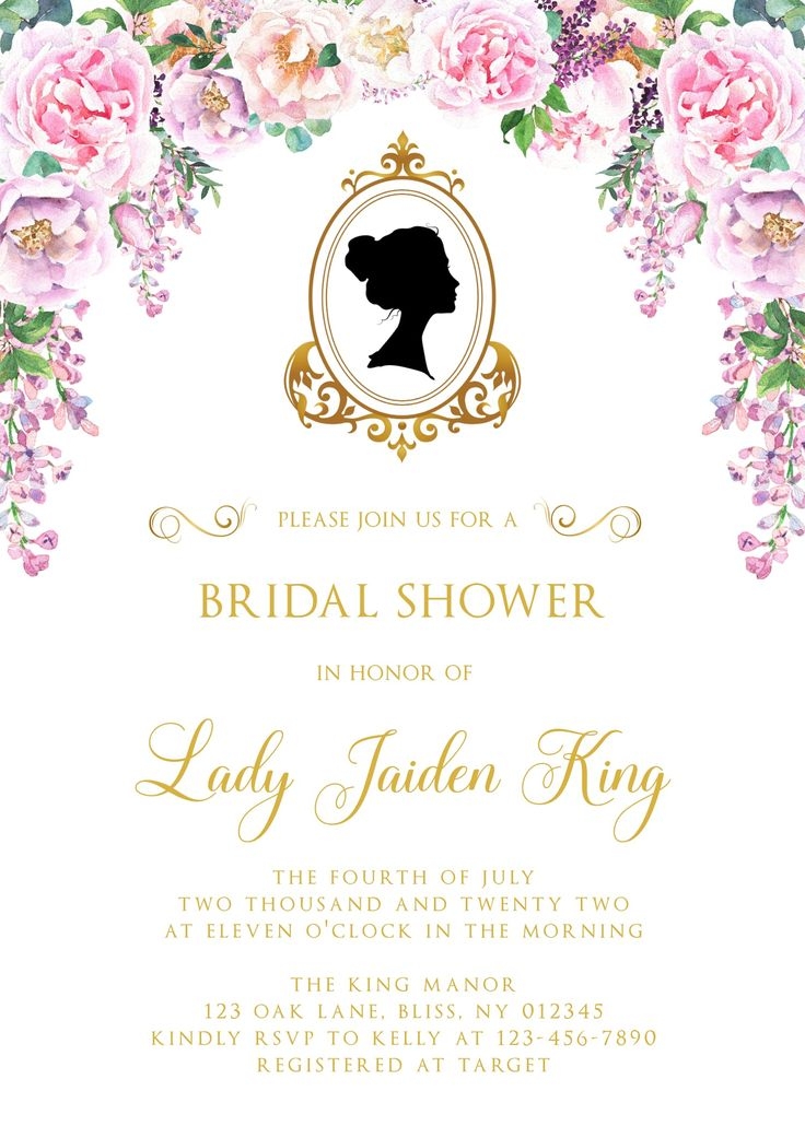 Bridgerton Bridal Shower Invitation Young At Heart Parties Bridal 