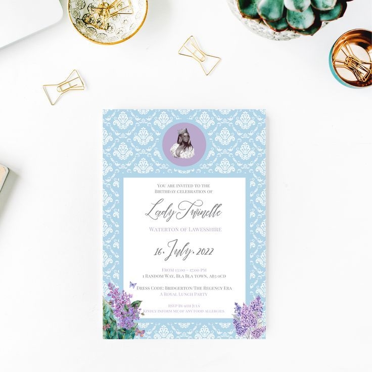 Bridgerton Invitation Template Free Social Media Template