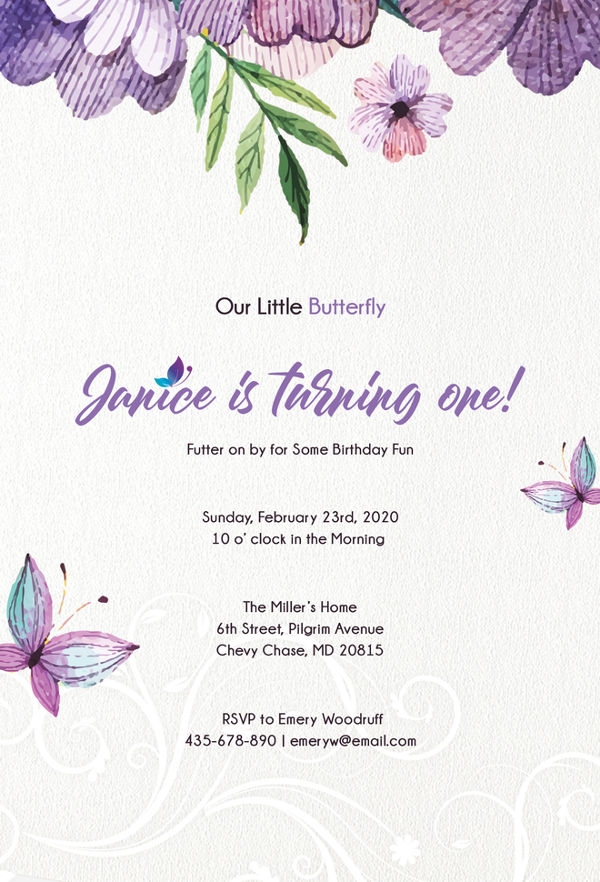 Butterfly Invitations Templates Free Prntbl concejomunicipaldechinu 