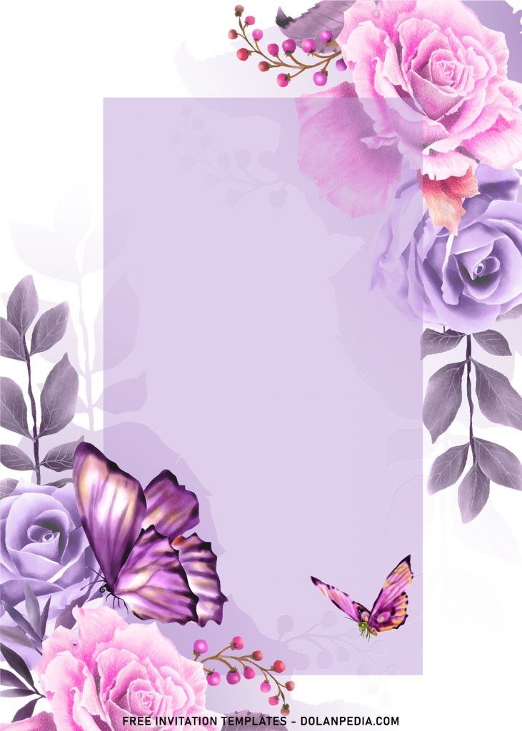 Butterfly Invitations Templates Free Prntbl concejomunicipaldechinu 