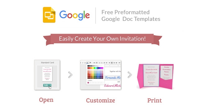 Cards And Pockets Free Google Invitation Templates