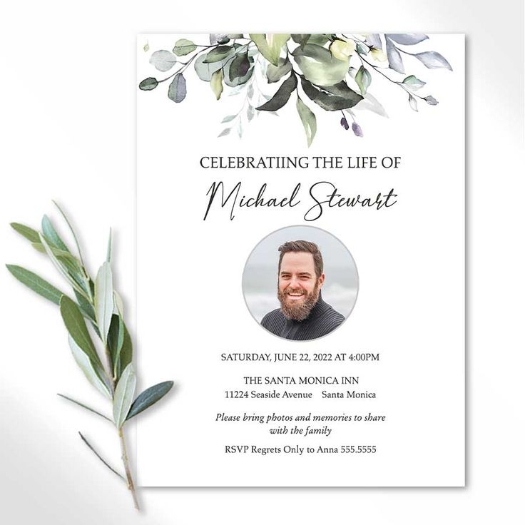 Celebration Of Life Invitations Templates Free Printable Calendars AT 