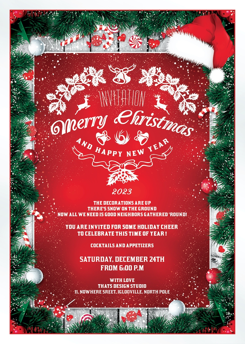 Christmas Invitation Flyer Template PSD Design Editable With Photoshop 6 Christmas Invitation Flyer Template PSD Design Editable With Photoshop 6