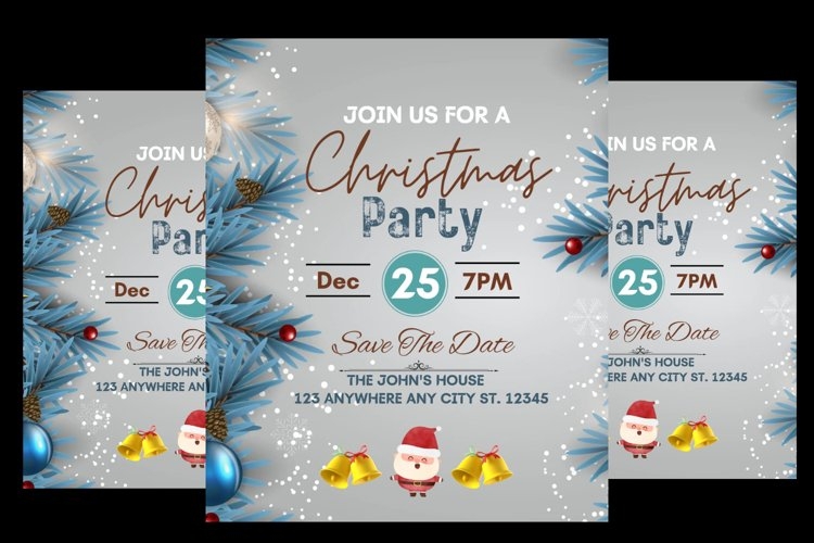 CHRISTMAS INVITATION TEMPLATE INVITATION 2283592 