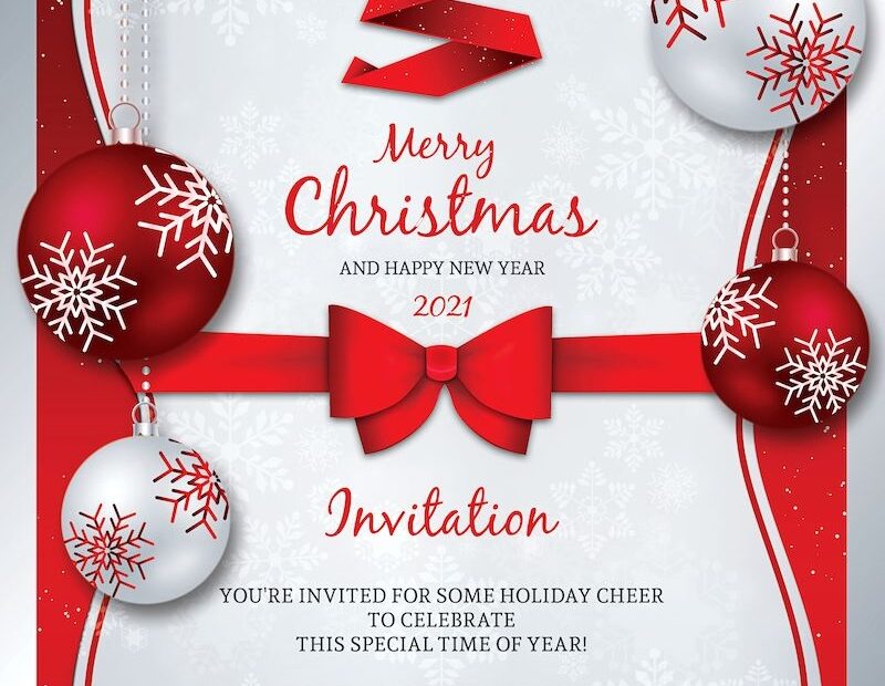 Christmas Invitation Template V4 Christmas Invitations Template Free