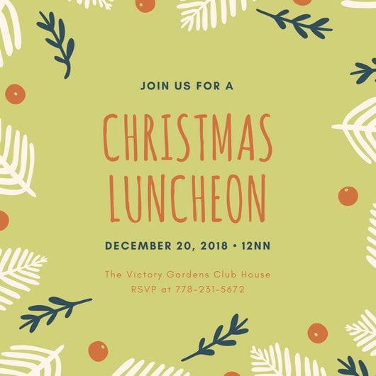 Christmas Lunch Invitation Template DocTemplates