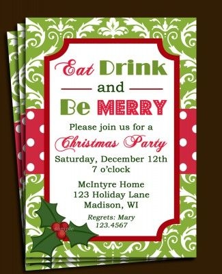 Christmas Lunch Invitation Template Free Free Christmas Invitation 