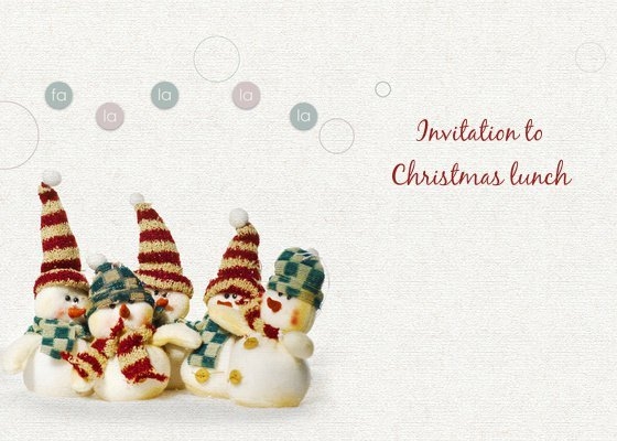Christmas Lunch Invitation Templates