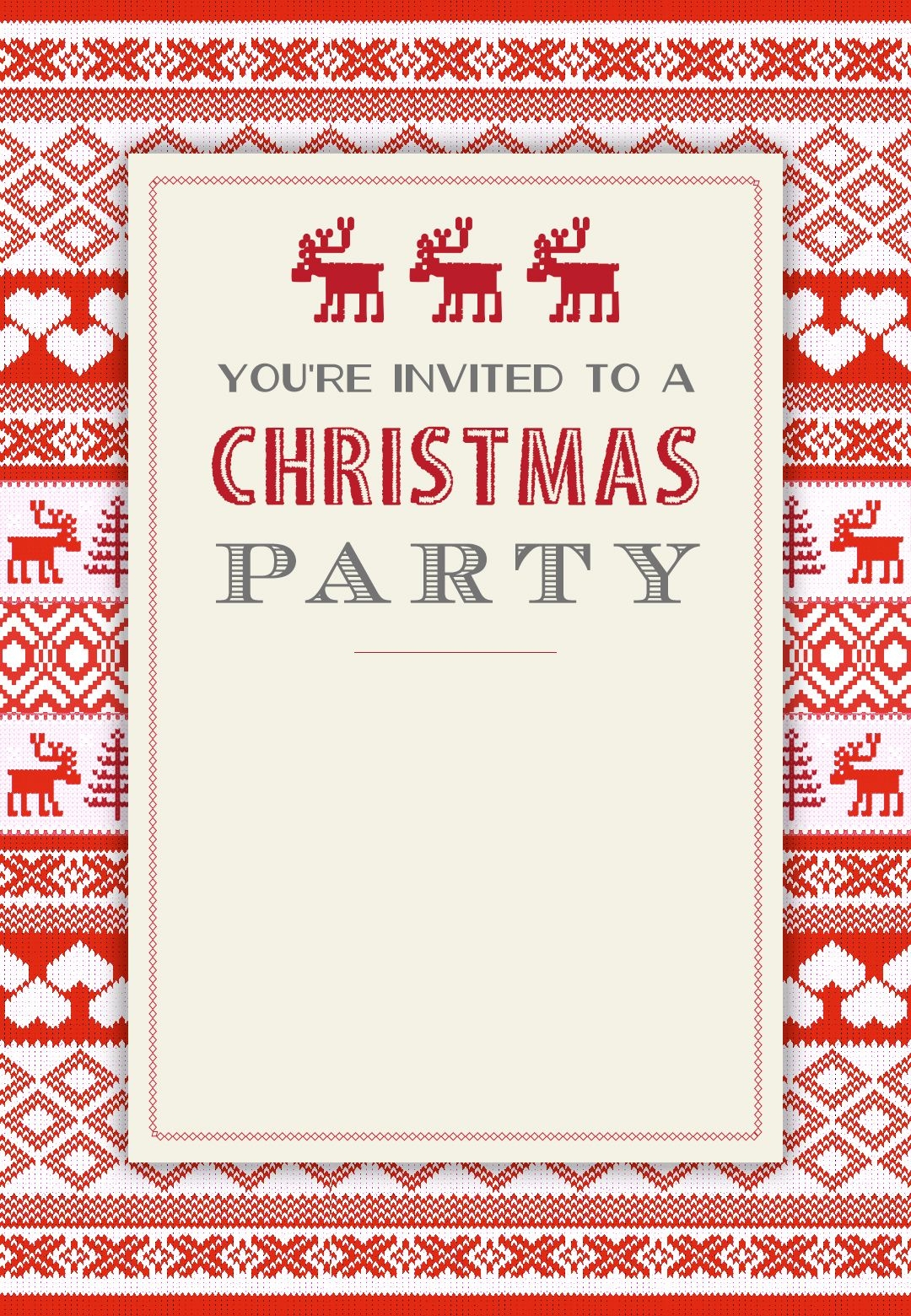 Christmas Party Invitations Templates Free Printables