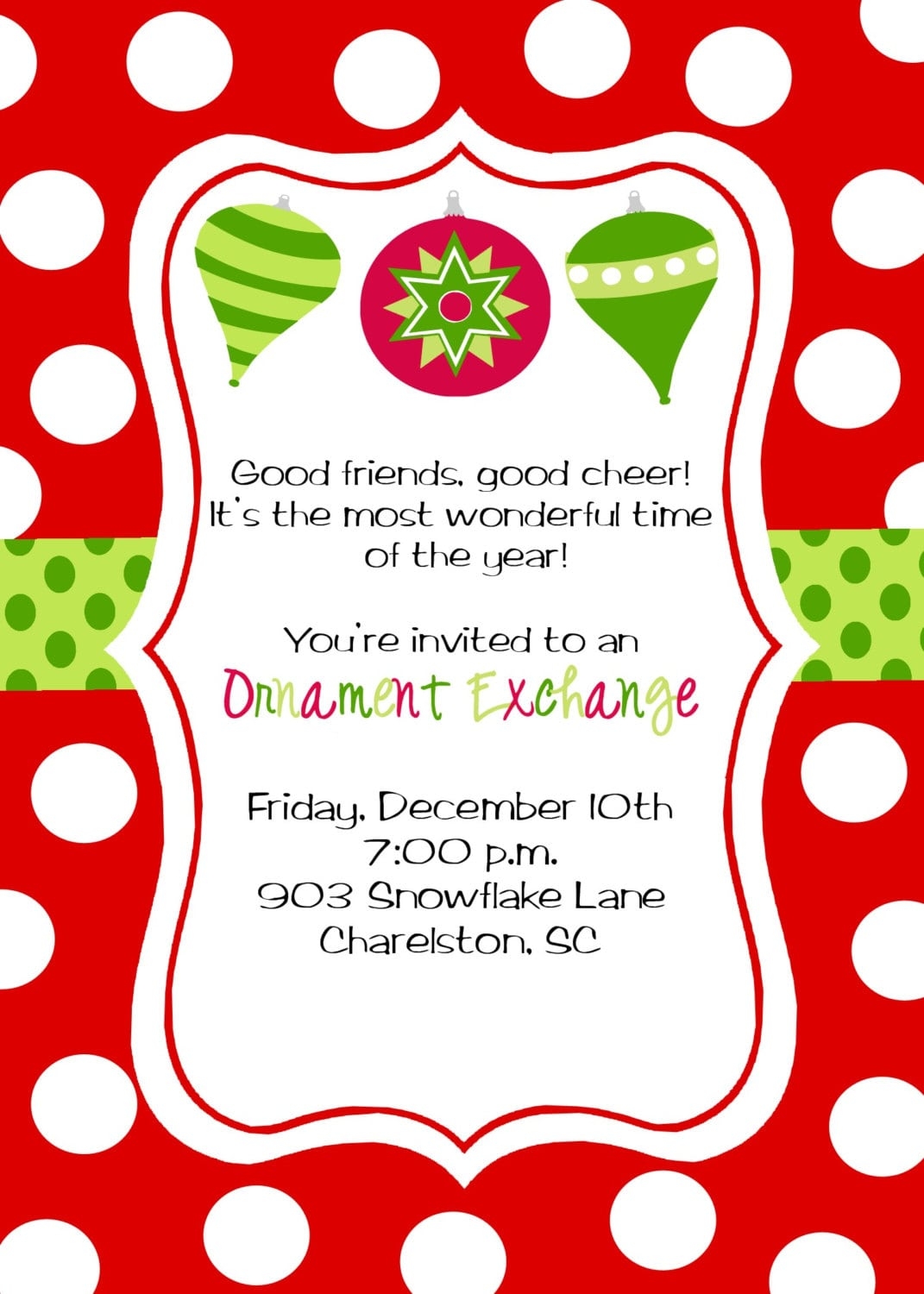 Christmas Party Invite Free Template