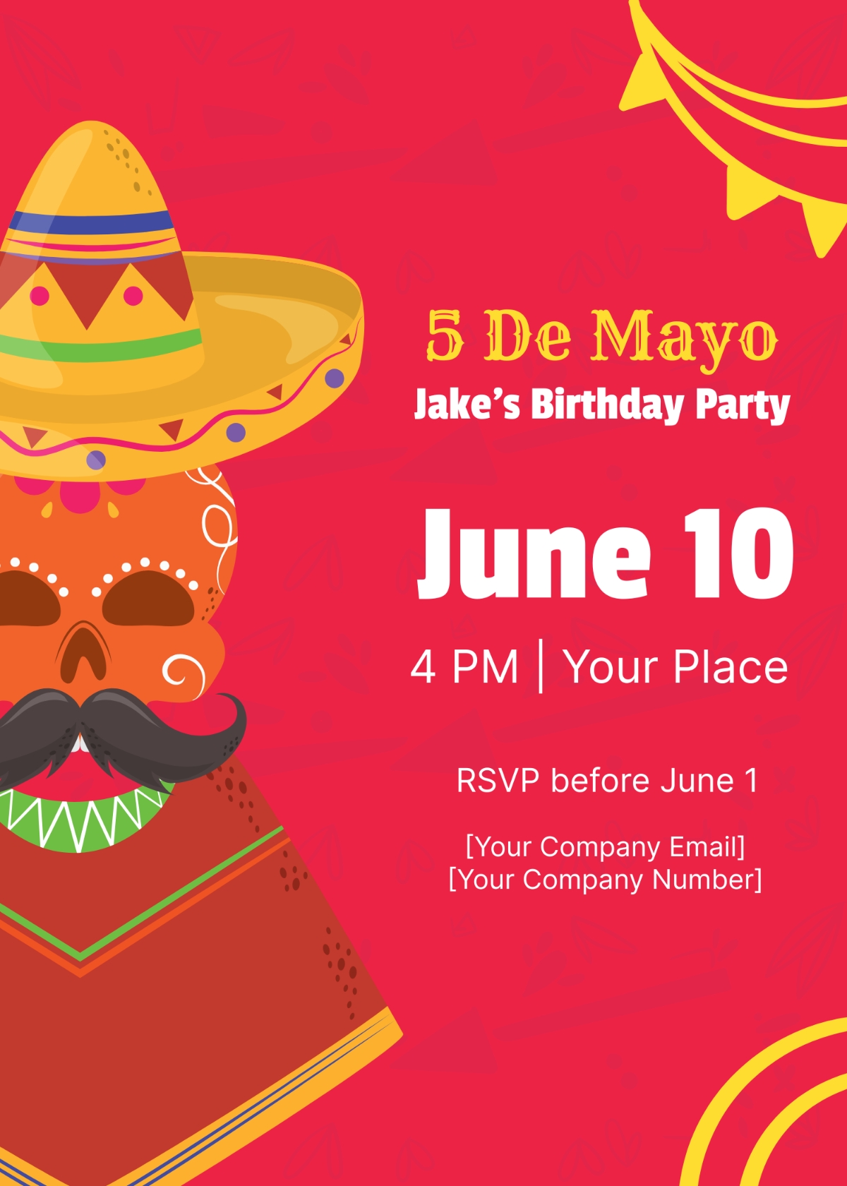 Cinco De Mayo Birthday Invitation Template Edit Online Download 