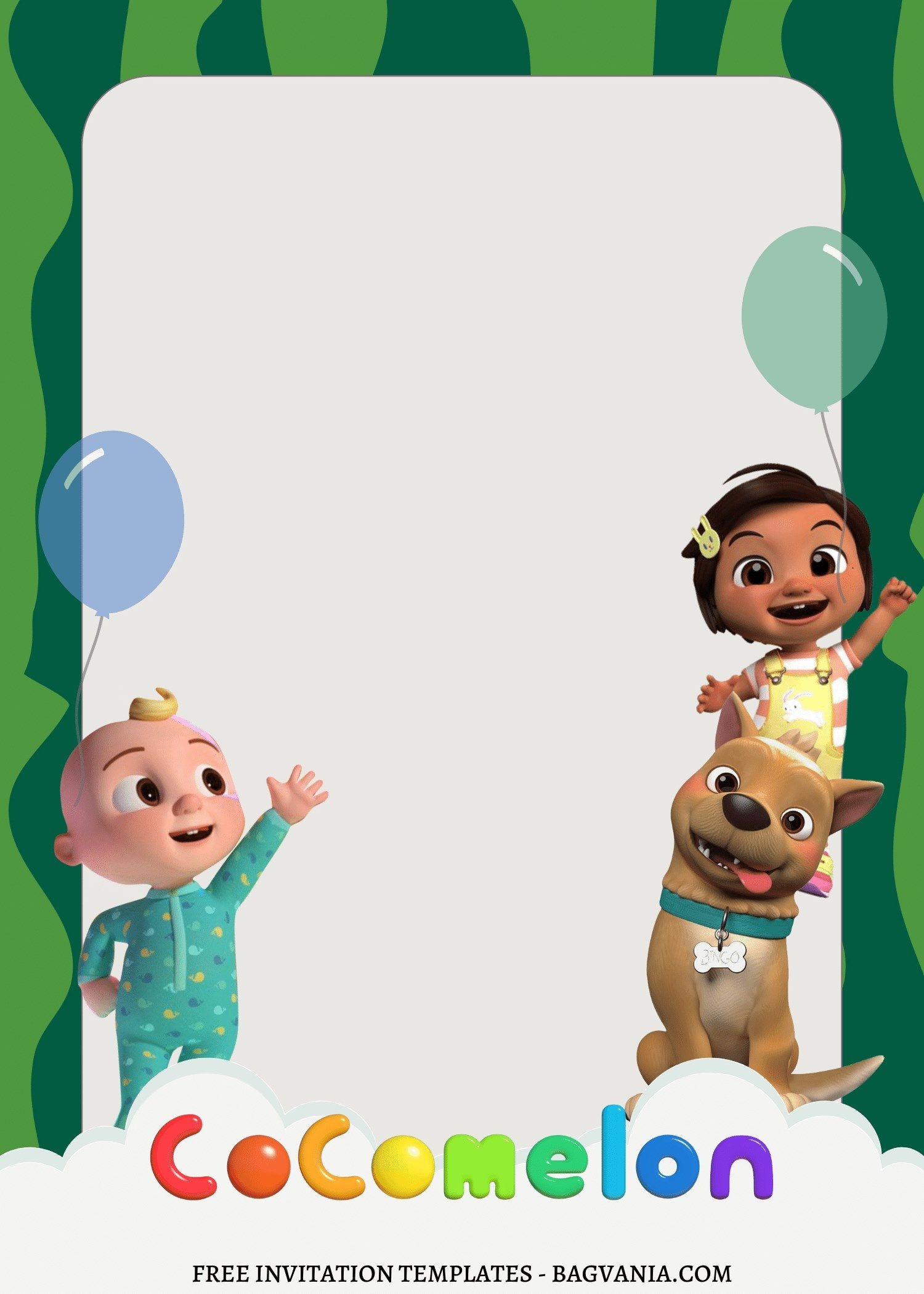 Cocomelon Invitation Template Educational Printable Activities