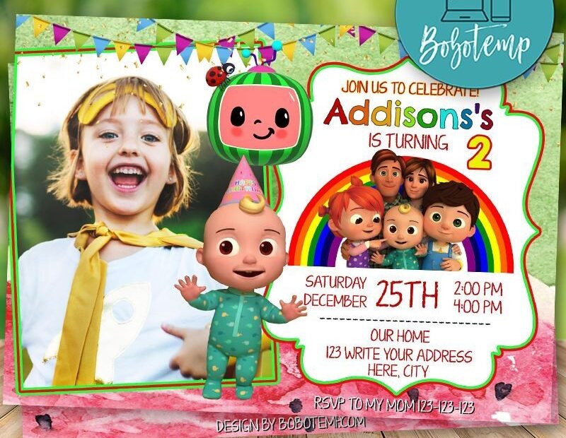 Cocomelon Invite Template Free