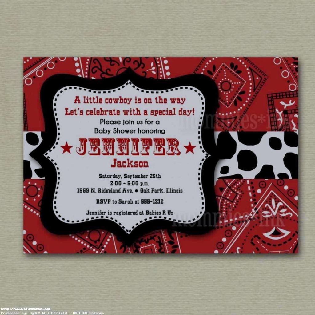 Cowboy Invitation Template SampleTemplatess SampleTemplatess
