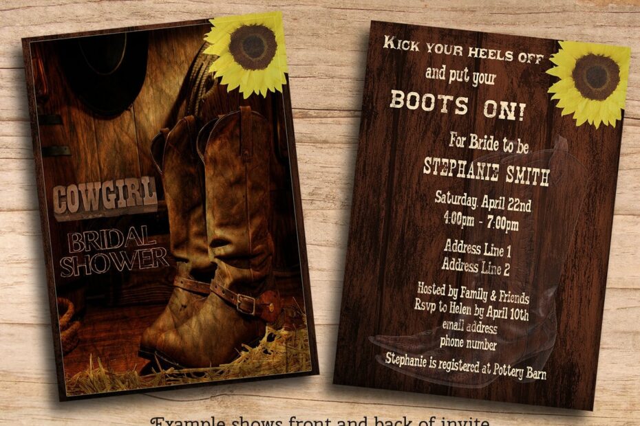 Cowboy Party Invitations Templates