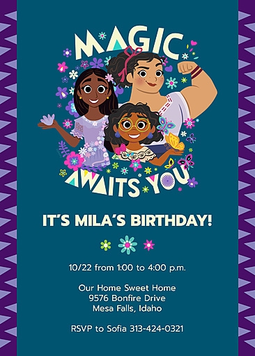 Custom Birthday Cards Invitations Disney Encanto Birthday 
