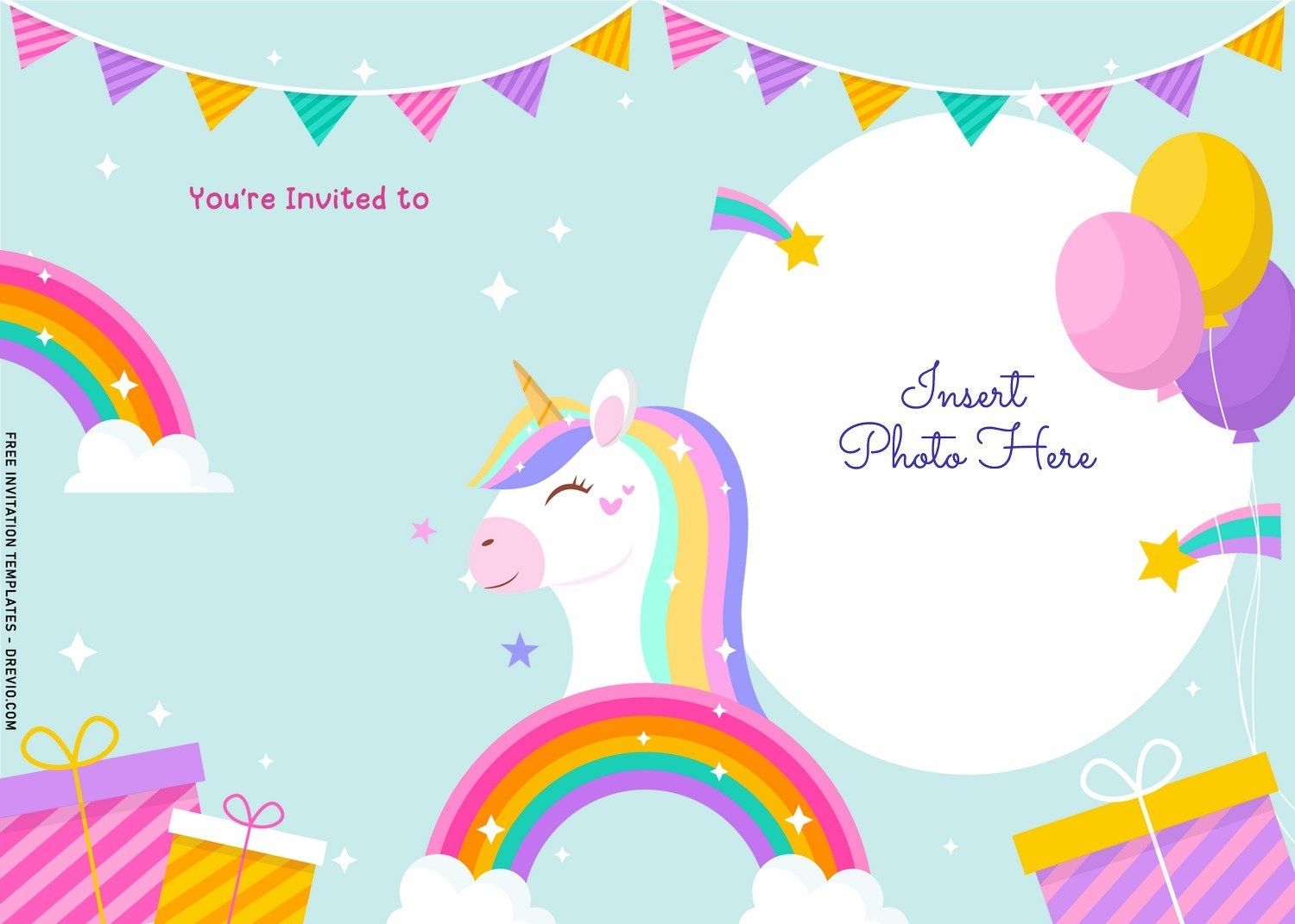 Cute Unicorn Unicorn Invitation Template Printable Word Searches