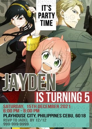 Digital Spy Family Birthday Invites Printable Jamakodesigns