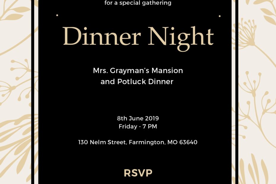 Dinner Invitations Templates