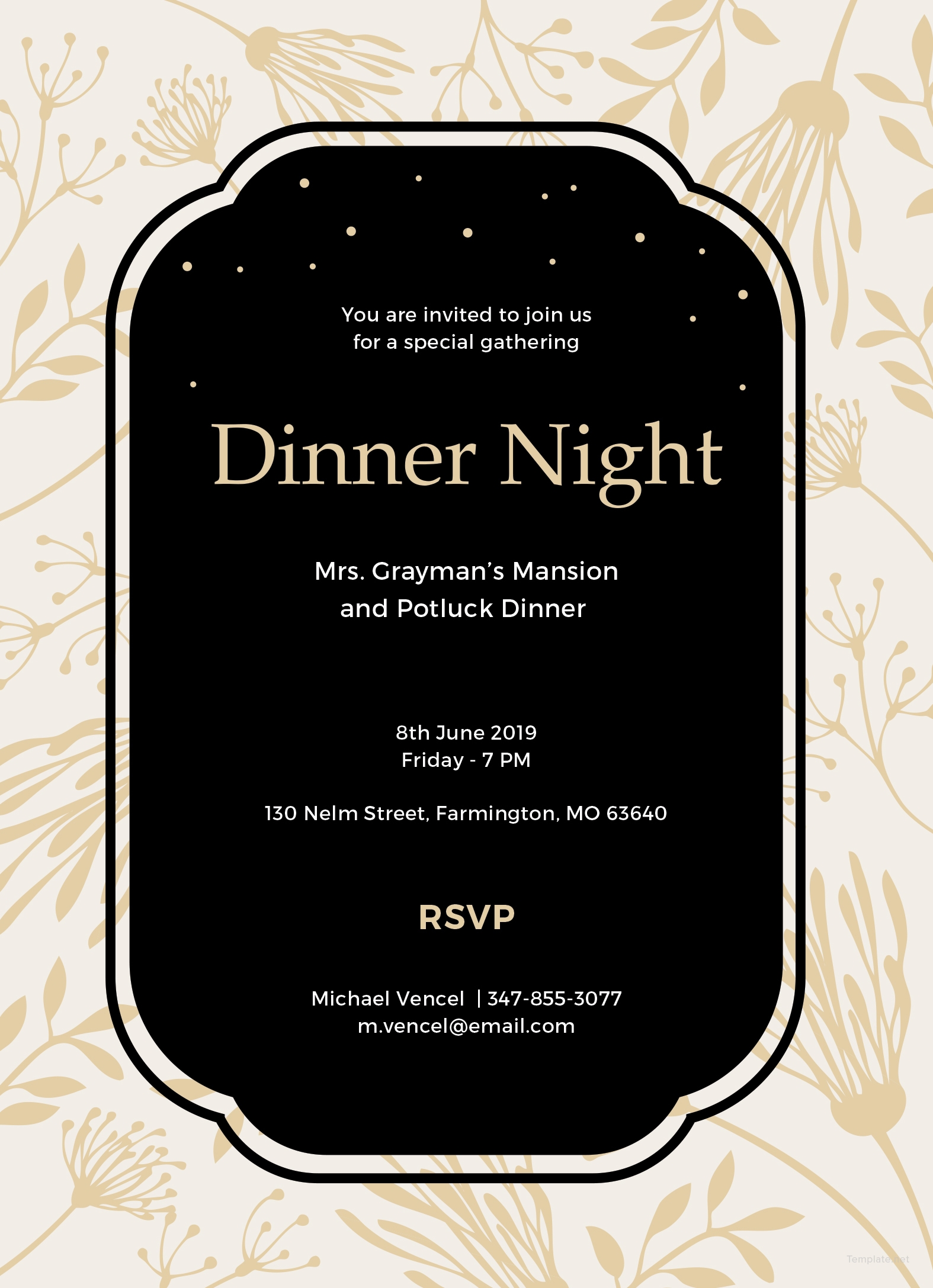 Dinner Invitations Templates