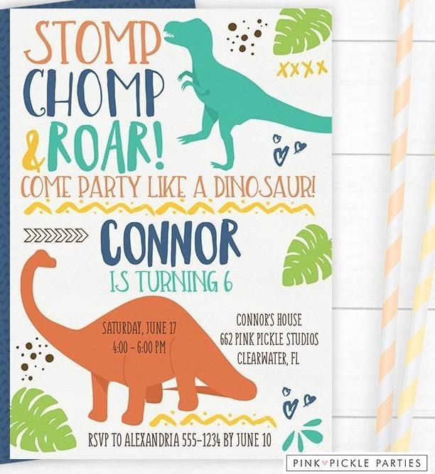 Dinosaur Invitation Template Free