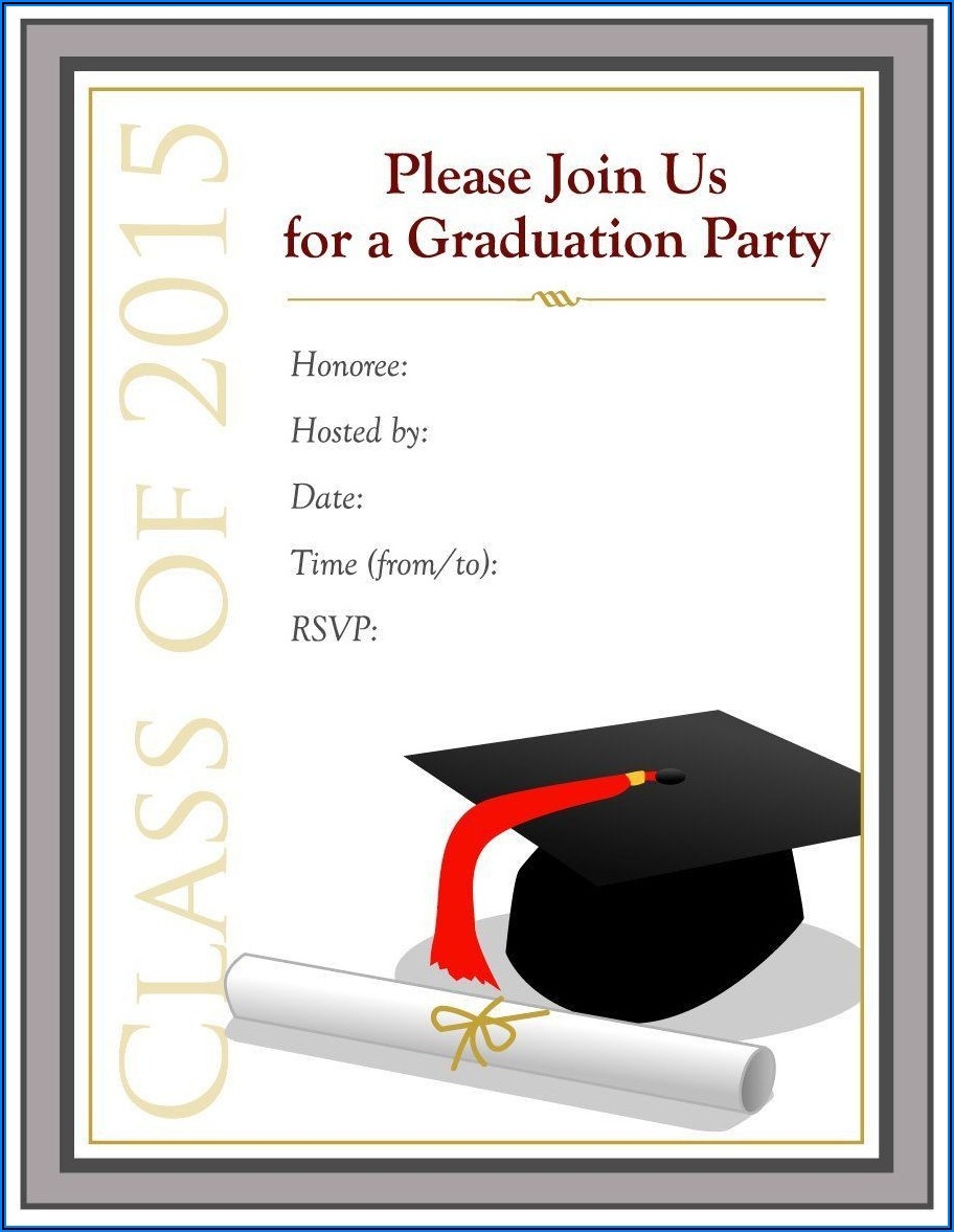 Downloadable Free Graduation Invitation Templates Invitations 