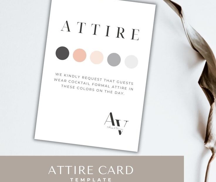 Dress Code In Invitation Details Card With Qr Code Wedding Guest