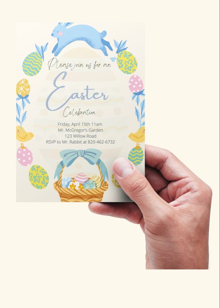 Easter Invitation Printable Easter Invite Template Editable Easter 