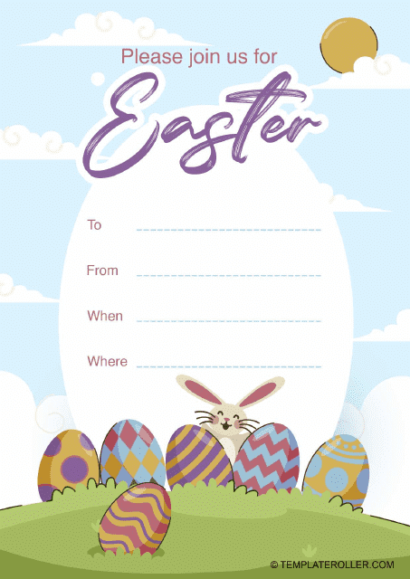 Easter Invitation Template Eggs Download Printable PDF Templateroller