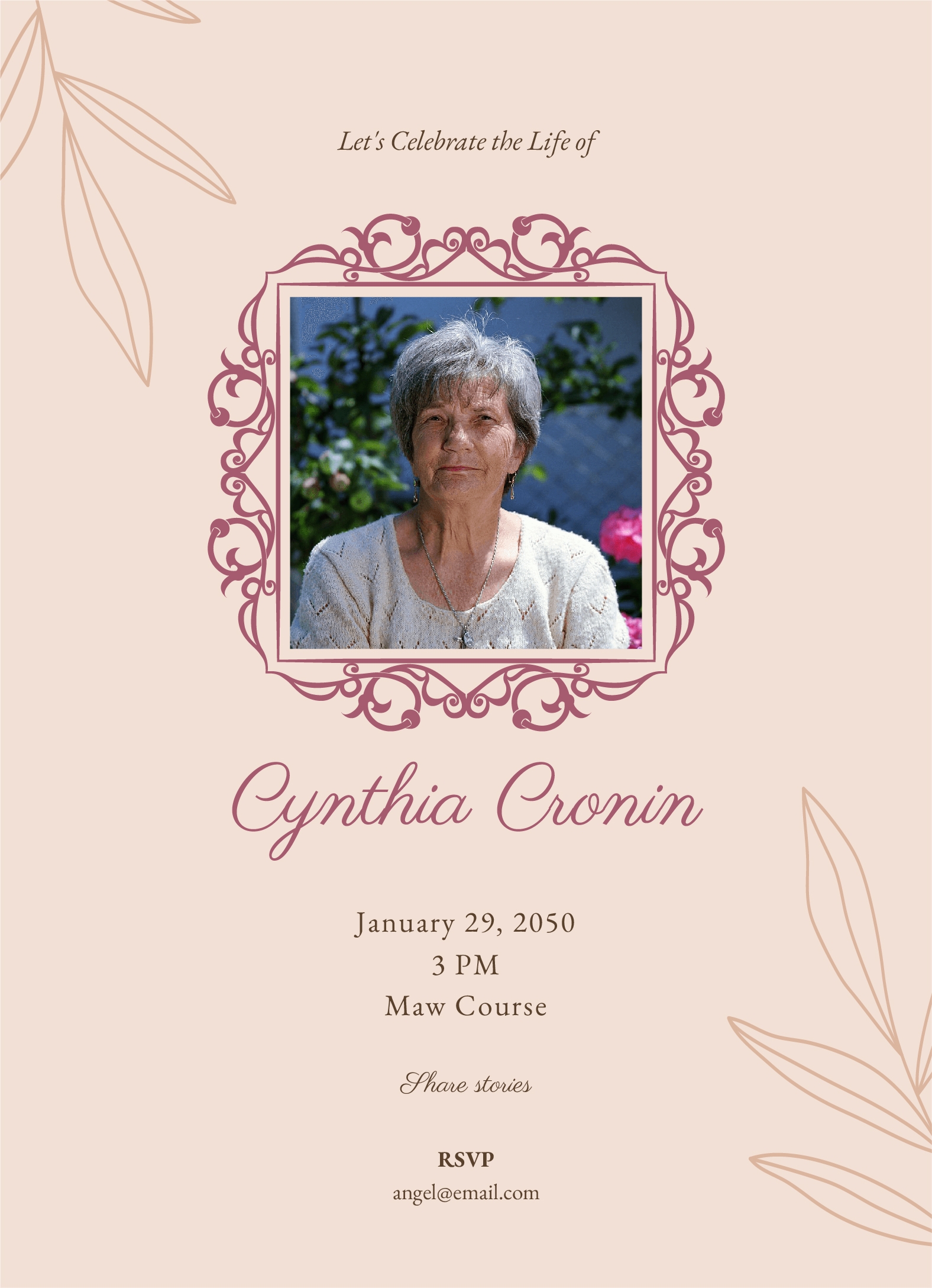 Editable Celebration Of Life Invitation Templates In PDF To Download