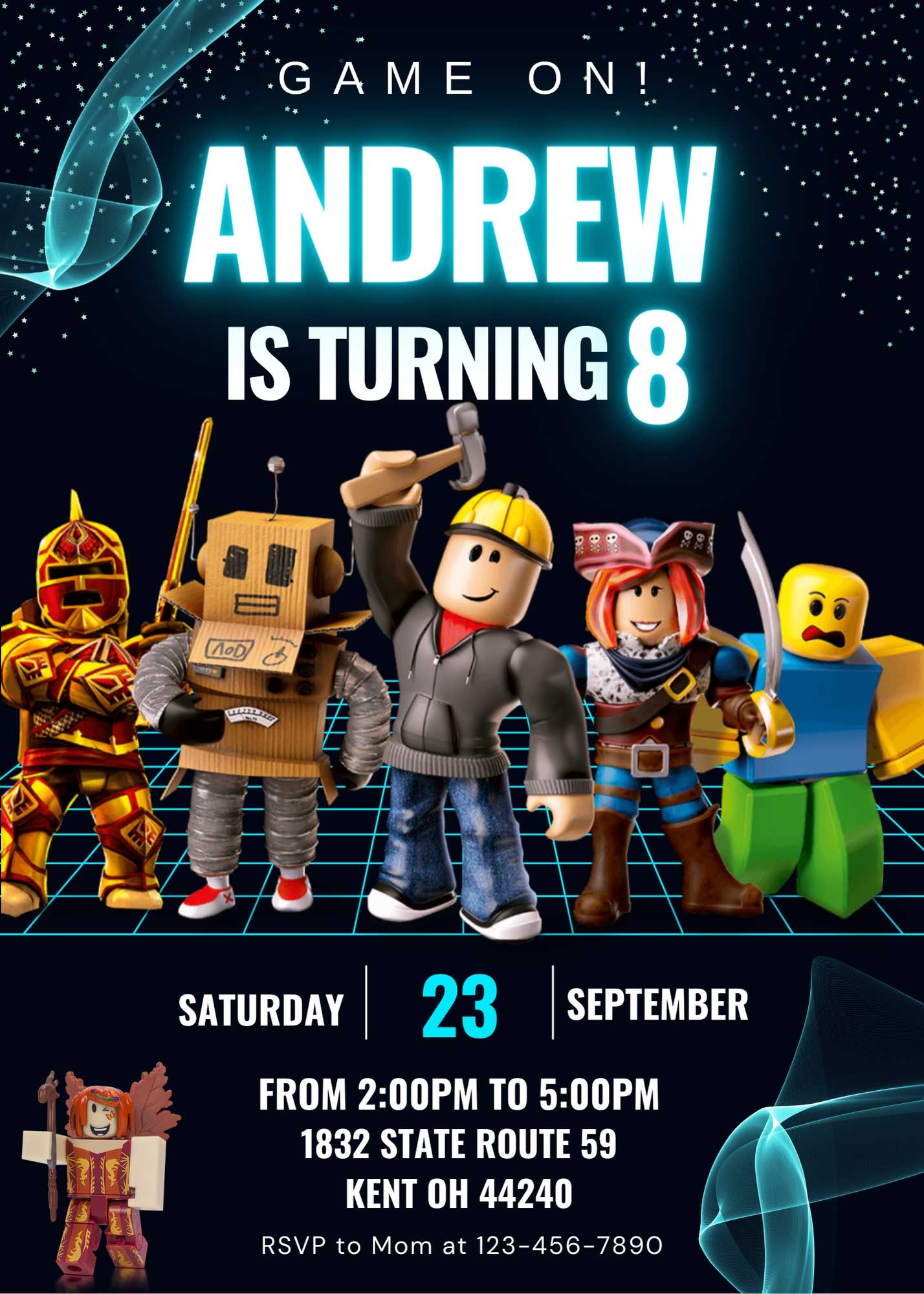 Editable Roblox Birthday Invitation Template Spectacular Invite