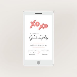 EDITABLE Valentines Invitation Template Galentines Invitation Template 