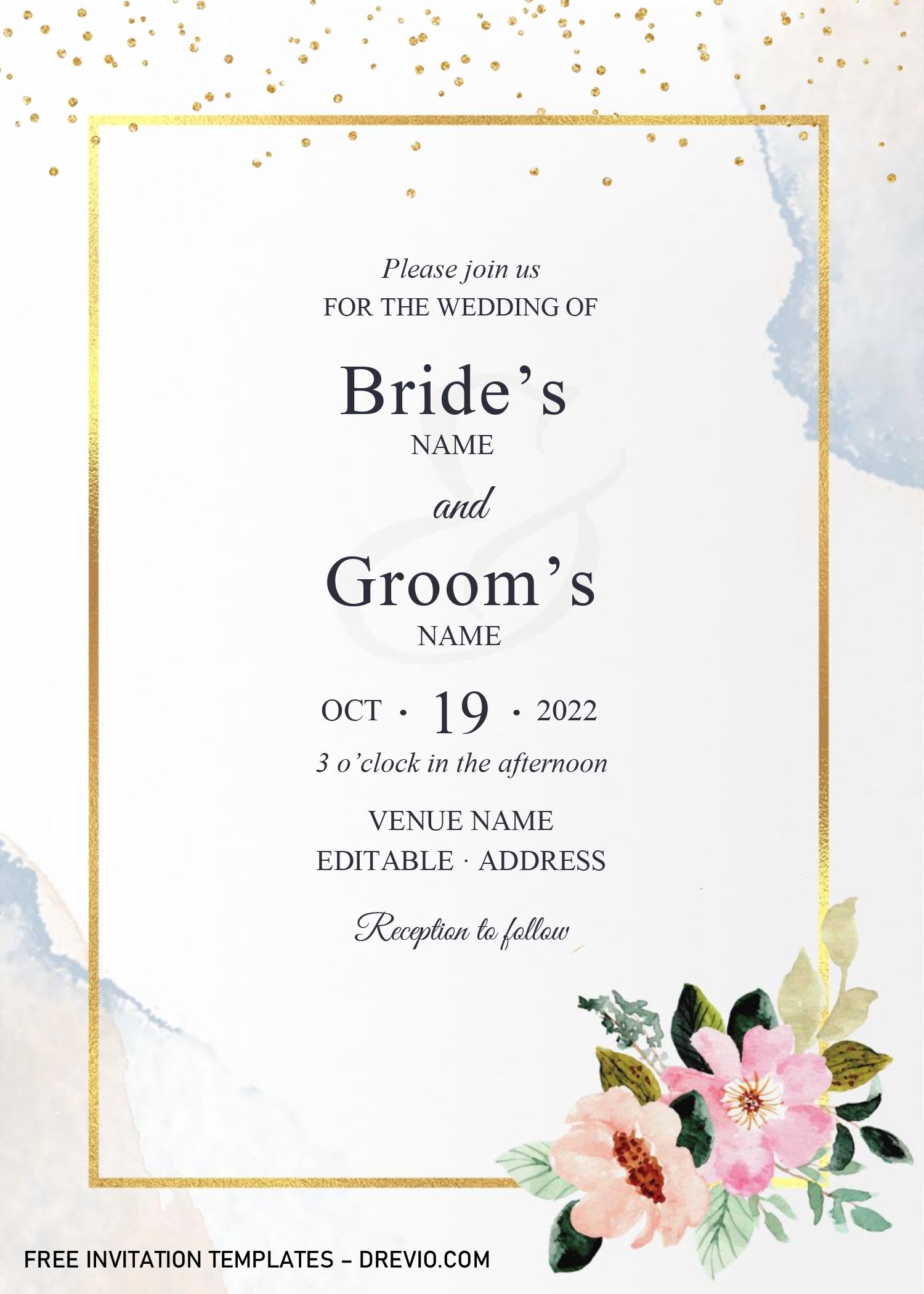 Editable Wedding Invitation Templates Free Download For Word Tonejhg