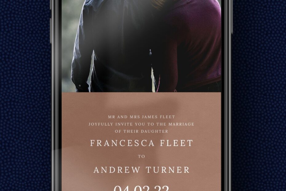 Electronic Wedding Invitation Autumnal Photo Digital Wedding